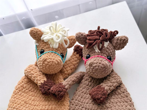 <span class=keywords><strong>Crochet</strong></span> trang trại động vật Đồ chơi ngựa Comforter động vật dễ thương plushie <span class=keywords><strong>Crochet</strong></span> ngựa rúc bé Lovey <span class=keywords><strong>Crochet</strong></span> ngựa - Product Image 4