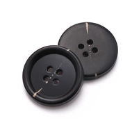 Logo Kustom Bulat 4 Lubang Hitam Coklat 15MM 18MM 20MM 21.5MM 23MM 25MM 28MM Kancing Resin untuk Mantel