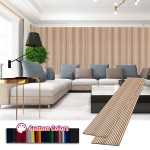 <span class=keywords><strong>Pannelli</strong></span> Acustici da Parete Ecologici in <span class=keywords><strong>MDF</strong></span> Rivestiti in Camoscio Beige con Supporto in PET, Design Moderno per Soggiorno - Product Image 4