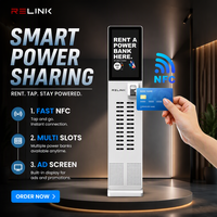 Station de recharge partagée sans contact NFC à 24 emplacements, écran publicitaire de 21,5 pouces, 300W, certifiée CE, OEM ODM, location