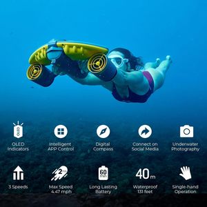 Scooter Subacuático Sublue Navbow Plus con Motores Dobles, Soporte para Cámara, 3 Velocidades, 4.47 mph, 60 Minutos, 130 Pies de Profundidad, Buceo, Snorkel, Adultos, 137N de Empuje - Product Image 4