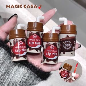 MAGIC CASA Rossetto al <span class=keywords><strong>Cioccolato</strong></span> Lunga Durata Tinta Impermeabile Lucidalabbra Liquido Effetto Vellutato Lucido Set Cosmetico - Product Image 1
