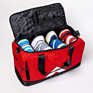 Bolsa de lona de mano atlética roja duradera de primera calidad, bolsa de zapatos de 16 pulgadas para deportes de viaje, gimnasio, escapadas de fin de semana - Product Image 1