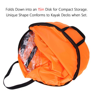 <span class=keywords><strong>Vela</strong></span> de Viento para <span class=keywords><strong>Kayak</strong></span> de 108 cm/42.5 pulgadas, Fácil de Instalar, Plegable y Portátil, de Nailon, con Ventana Transparente, Color Naranja - Product Image 6