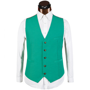 Traje de <span class=keywords><strong>Hombre</strong></span> para Negocios, Ocio y Uso Profesional, Verde Brillante, de Tres Piezas, Traje de Padrino, Traje de Boda, Estilo Europeo y Americano - Product Image 2