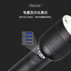 <span class=keywords><strong>Linterna</strong></span> <span class=keywords><strong>LED</strong></span> JF <span class=keywords><strong>Recargable</strong></span> por USB, Iluminación Exterior, Pantalla Eléctrica, <span class=keywords><strong>Linterna</strong></span> Telescópica con Batería 18650 de Alta Potencia - Product Image 3