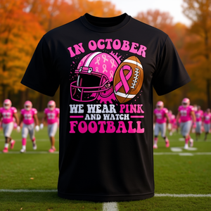 En octobre, nous portons un t-shirt de football rose pour la sensibilisation au cancer du sein - Product Image 3
