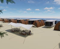 Maisons préfabriquées en acier imperméables, best-sellers, capsules spatiales, modernes, écologiques, durables, unités mobiles pour utilisation en parc