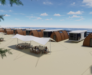 Case Container Prefabbricate Moderne Ecologiche Durevoli Impermeabili in Acciaio a Forma di Capsula Spaziale Best-seller Unità Mobili per Uso in Parchi - Product Image 6