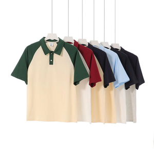 Produttori di Abbigliamento, Nuovi Arrivi Estivi Personalizzati, T-Shirt con Collo a Polo in 100% Cotone, Maniche Corte, 200 Grammi, Design Color Block <span class=keywords><strong>per</strong></span> Uomo - Product Image 1