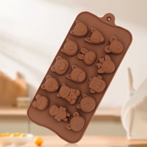 Động vật có hình dạng Silicone <span class=keywords><strong>Ice</strong></span> Cube Tray với kích thước 10.5cm x 21cm Nguồn cung cấp bên bakeware công cụ - Product Image 2