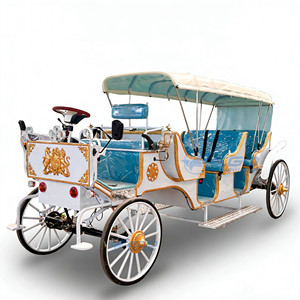 Magnifique calèche de luxe à 4 roues pour mariages, balades en calèche tirée par des chevaux pour les grands parcs et les excursions panoramiques - Product Image 4