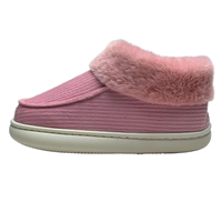 Bottines courtes d'hiver 2025 pour femmes, confortables, chaudes, en fausse fourrure, en coton, à enfiler, bottes de neige respirantes, légères, semelle extérieure en TPR
