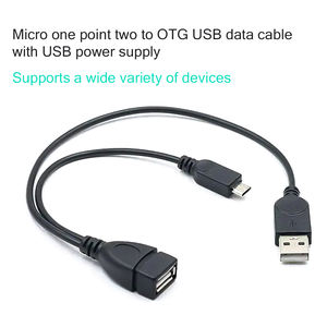 <span class=keywords><strong>OTG</strong></span> Micro USB Host Power Y Splitter Adaptador USB Estándar Cobre estañado BOXPUT CN;GUA <span class=keywords><strong>Cable</strong></span> de PVC a Mirco Macho Hembra Negro 2 en 1 - Product Image 3