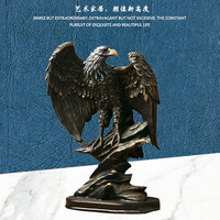 Statue d'aigle patriotique de 10 pouces en résine, sculptures abstraites, figurines de collection pour la décoration de la maison, de la bibliothèque, de la table, du bureau