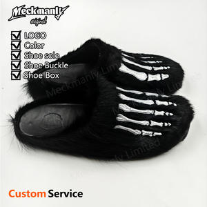 2026 Claquettes de maison personnalisées pour hommes, brodées, en peluche, à plateforme, décontractées - Product Image 2