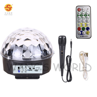 Lumières de boule disco LED contrôlées par téléphone portable USB, lumières de scène de fête, boule magique, lumière disco
