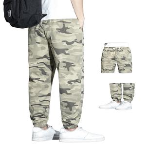 TKAN112D Pantalon cargo camouflage extérieur pour hommes Coupe décontractée Jogger extensible Cordon anti-rides avant plat taille moyenne brodé - Product Image 3