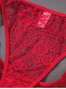 Braguitas Triangulares de Encaje Sexy con Lazo Plateado, Ropa Interior Femenina, Venta Caliente Transfronteriza, Cómodas y de Tela Suave - Product Image 6