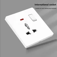 Prise de courant standard britannique 13A avec double prise USB Type-C, interrupteur 1/2/3 voies, prise murale électrique universelle blanche à 5 broches