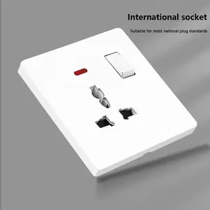 UK Standard Steckdose 13A Dual USB Stecker Typ C Steckdose, 1/2/3Gang 2-Wege-Schalter, Weiß Universal 5-polige Steckdose - Product Image 5
