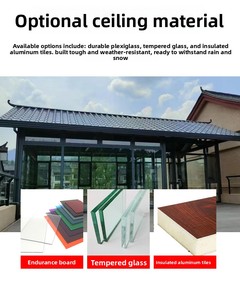 Véranda en verre trempé triangulaire en alliage d'aluminium sur mesure, <span class=keywords><strong>isolation</strong></span> thermique, insonorisation pour balcon, jardin, parc et véranda - Product Image 5