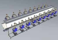 Handmatige sorteerband met PU-band, sorteerwerktafel voor fruit, groenten en vis voor het reinigen en verwerken van groenten