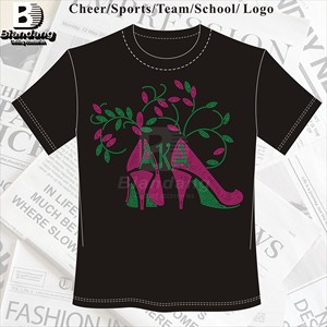 Lớn Giảm Giá Hy Lạp Aka Sorority Sắt Trên Chuyển Thiết Kế Tùy Chỉnh Rhinestone Cổ Vũ Nhiệt Báo Chí Sắt Trên Chuyển Cho T-Shirts - Product Image 3