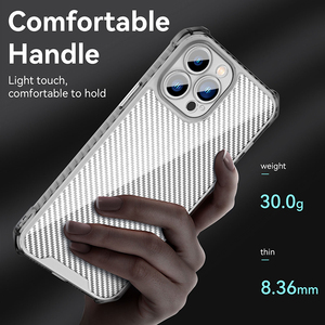 Coque de téléphone portable Ultra mince en Fiber de carbone Tpu souple, motif texturé, pour <span class=keywords><strong>Iphone</strong></span> 11 <span class=keywords><strong>12</strong></span> 13 14 Pro Max, vente en gros - Product Image 3