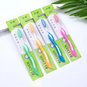 Small Brush Head Curve Shape Bristle Supermarket Toothbrush Teeth Toothbrush Ergonomic Handle Eco Friendly