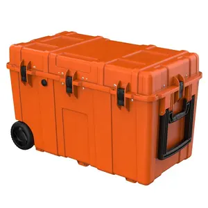 Enfriador de plástico grande, caja enfriadora de hielo 90QT con ruedas duras, caja enfriadora personalizada para pesca, canotaje marino