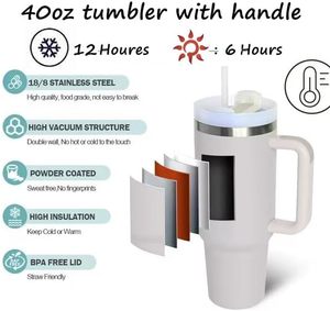 Mug de voyage isotherme 40oz en acier inoxydable à double paroi, avec poignée, sans BPA, isolation thermique 12-24h, modèle Aventure 2025 - Product Image 4