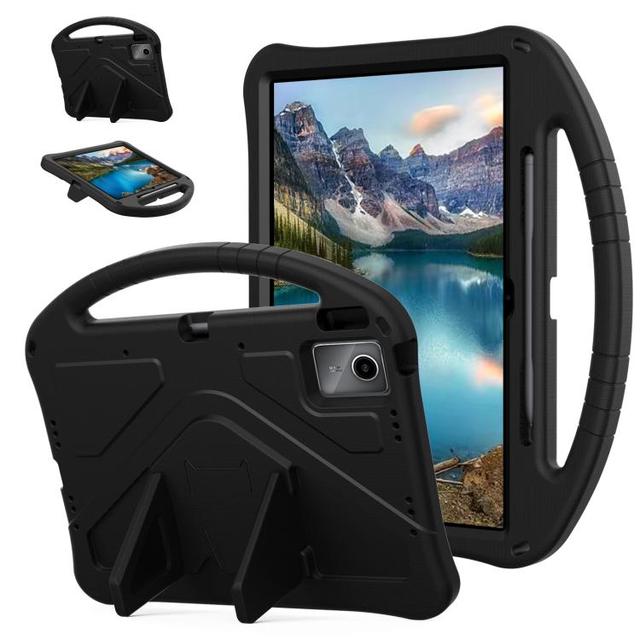 For Lenovo Tab Plus Gen2 /ldea Tab Plus 12.1 EVA Shockproof Tablet Case with Holder(Black)