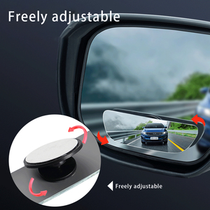 กระจกมองหลังแบบ HD ไร้กรอบ รูปทรงสี่เหลี่ยม สำหรับรถยนต์ SUV ปรับมุมมองได้ ลดจุดบอด มุมมองกว้าง พร้อมอุปกรณ์เสริม - Product Image 5