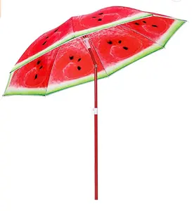 Taşınabilir plaj şemsiyesi UV koruma güneş gölge barınak meyve tasarımı katlanabilir Hawaii tropikal bahçe plaj şemsiyesi