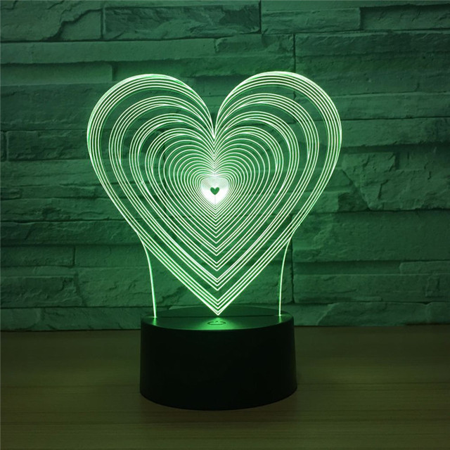 3D Luminous Robot Model Desk Lamp LED 7 Colors Changing Nightlight Lighting Home Decor