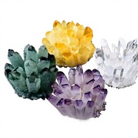Ornements et grappes de quartz transparent en gros, pierres brutes, spécimens minéraux, décoration intérieure, cadeaux transfrontaliers