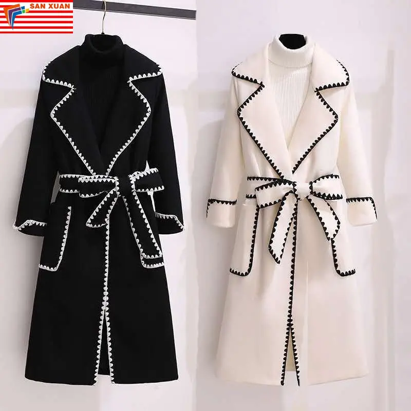 WD01 fleece jacket long coat wool & blends winter autumn fall apparel clothes for women cardigan blazer blazers ladies