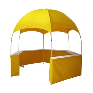 awning stall with sun umbrella to protect the rain telescopic folding pop up tents