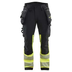 BLAKLADER - 112516489933C152 Pantalones Hi-Vis Elásticos en 4 direcciones Negro/Amarillo Hi-vis-EAN 7330509913246 ROPA DE TRABAJO DE 2017 - Product Image 1