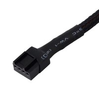 Cable adaptador para placa base de ordenador, ventilador de refrigeración para CPU, cable de extensión para ventilador de 4 pines, control de temperatura PWM, cable trenzado de malla