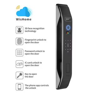<span class=keywords><strong>Serrure</strong></span> <span class=keywords><strong>de</strong></span> <span class=keywords><strong>Porte</strong></span> Intelligente à Reconnaissance Faciale 3D avec Caméra, <span class=keywords><strong>Sécurité</strong></span> Biométrique par Empreinte Digitale, Verrouillage Automatique Intelligent - Product Image 2