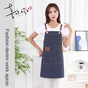 Vente chaude version coréenne personnalisée à la mode adulte hommes et femmes cuisine café magasin de thé au lait <span class=keywords><strong>tablier</strong></span> anti-salissure - Product Image 3