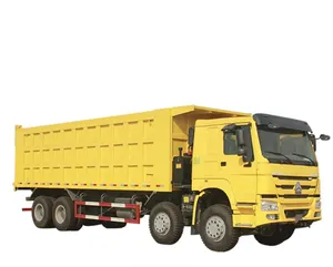 Çin kamyon 10 ve 12 Wheeler 50 ton kullanılan 8x4 kullanılan Howo damperli kamyonlar taşıma taşları ve kum satılık