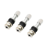 Valve de pneu tubeless TR43E en laiton nickelé, tige droite, à clipser, pour moto et roues de voiture