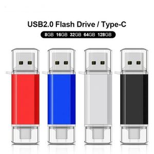Memoria USB 2 en 1 Tipo C, Unidad Flash USB de 128GB 64GB 32GB 16GB 8GB 4GB, Material Plástico - Product Image 3