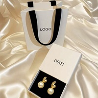 Boîte à bijoux personnalisée de luxe en papier pour collier, bague, boucles d'oreilles, emballage de bijoux avec ensemble de sacs en papier