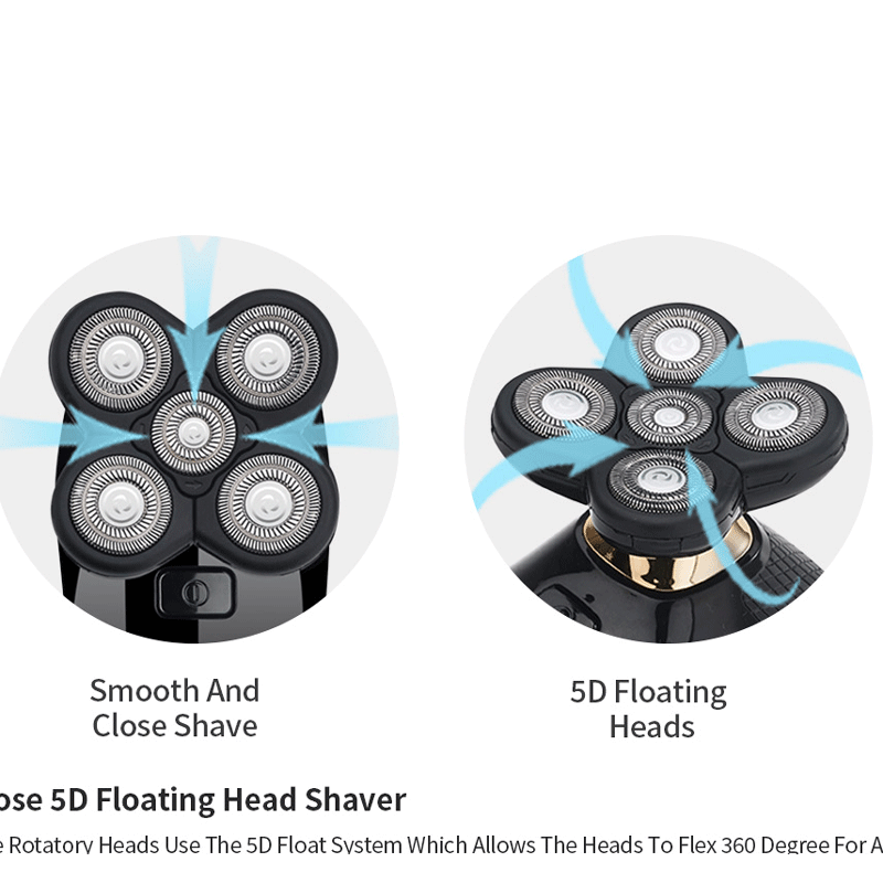 Man's 6 in 1Cordless Electric Trimmer Shaver for Men with large LCD display