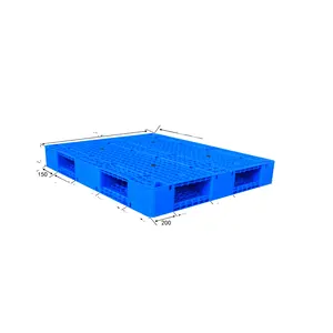 Ağır plastik düz dokuz ayak HDPE mavi palet depo sanayi depolama lojistik çelik palet satılık