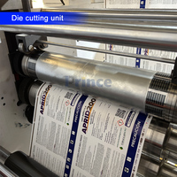Machine d'impression flexographique automatique 4 couleurs rouleau à rouleau pour étiquettes avec laminage et découpe